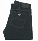 Armani Dark Denim Classic Waist Straight Leg Zip Fly Jeans - 34 Leg (J31)