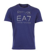 EA7 Royal Blue T-Shirt with Grey Logo