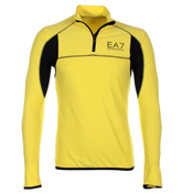 EA7 Straw Yellow Stretch 1/4 Zip Neck