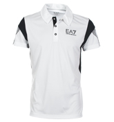 EA7 White Air Duct Polo Shirt