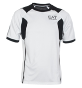 EA7 White and Black Air Duct T-Shirt