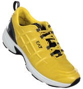 EA7 Yellow and Black C-Cube Prima Trainers