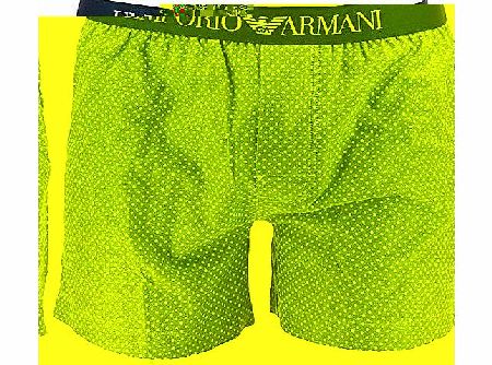 Emporio Armani Woven Boxer - Grey - Mens Boxer shorts with fly