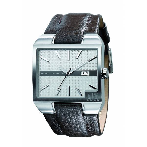 Brown Leather Strap Watch AX2033