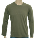 Green Long Sleeve T-Shirt with Light Green Logo