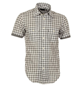 Grey and White Check Shirt