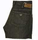 Armani Herringbone Classic Waist Straight Leg Zip Fly Jeans - 34 Leg (J31)