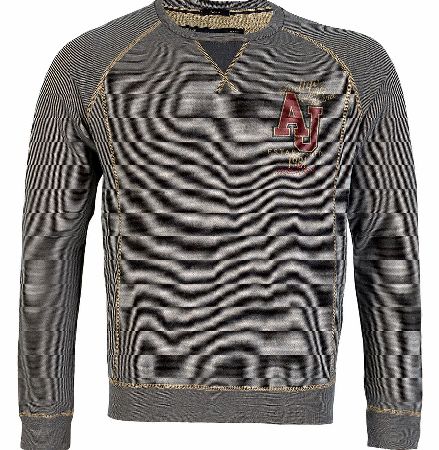 Armani Jeans Chest Branded ``AJ`` Sweatshirt Navy