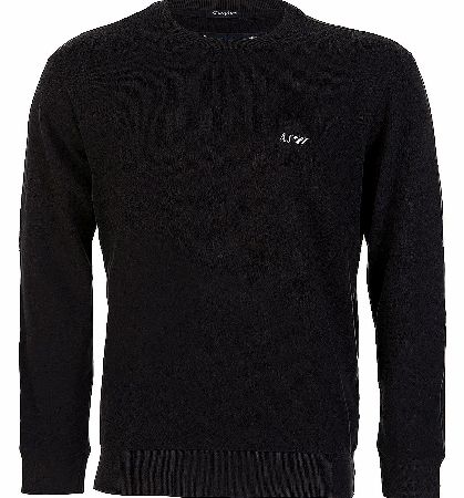 Armani Jeans Chest Logo Sweatshirt Black