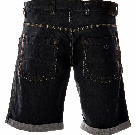 Armani Jeans Contrast Stitch Denim Shorts