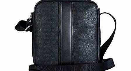 Armani Jeans Messenger Shoulder Bag In Black 06204J4 12-Black