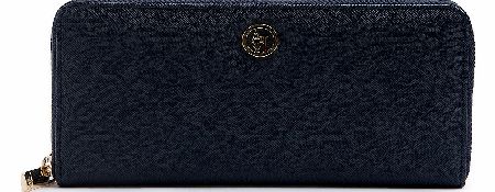 Armani Jeans Women Faux Saffiano Wallet Navy