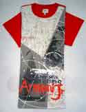 Armani Kids Grey & Red Round Neck Short Sleeve Cotton T-Shirt