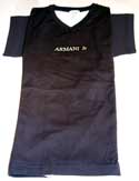 Armani Kids Navy & White V-Neck Short Sleeve Cotton T-Shirt
