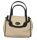 Armani Ladies Armani Beige Hessian Handbag