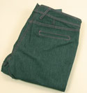 Ladies Armani Dark Denim with Dark Pink Stitching Cropped Length Jeans