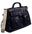 Ladies Armani Navy Leather Bag (Large)
