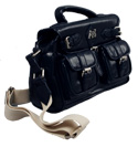 Ladies Armani Navy Leather Bag (Small)