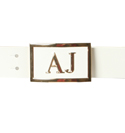 Armani Ladies Armani White Patent Leather Belt