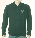 Armani Mens Armani Black Cotton 1/4 Zip EA7 Sweatshirt