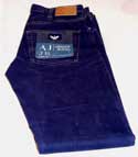 Armani Mens Blue Comfort Fit Zip Fly Straight Leg Jeans