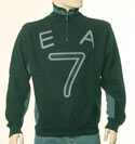 Armani Mens EA7 Navy & Cream 1/4 Zip High Neck Sweatshirt