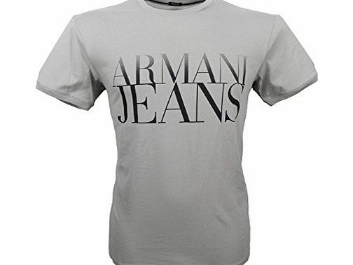 Armani Mens Fitted T-Shirt in Grey