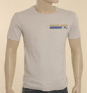 Mens Light Grey with Orange & Navy Logo Short Sleeve T-Shirt