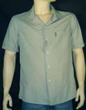 Armani Mens Mastice Cotton Mix Open Neck Short Sleeve Shirt