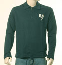 Armani Mens Navy Cotton 1/4 Zip EA7 Sweatshirt