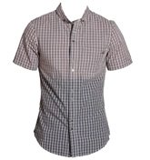 Navy and Cream Check Slim Fit Shirt