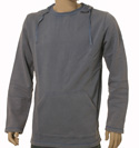 Armani Sky Blue Hooded Cotton Sweatshirt