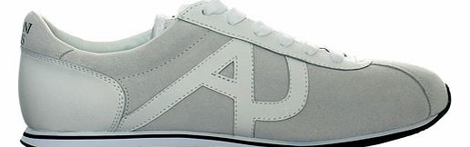 Armani White Suede/Leather Trainers