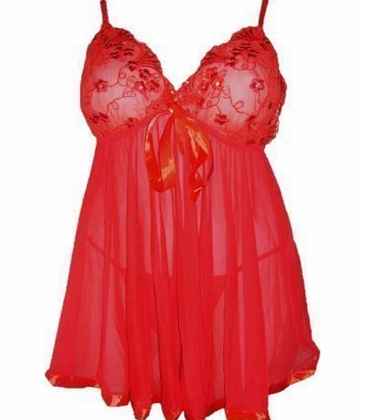 sex y womens babydoll plus size 14 16 18 20 22 24 STUNNING black red purple (20 / 22, red)