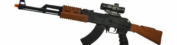 Army Military Rifle 32`` AK47 SWAT Team Assault Rifle Machine Gun Toy with Light Scope amp; Shooting Sounds