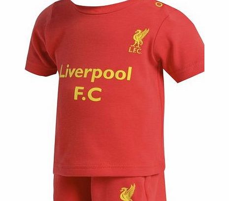 Liverpool FC Baby Short amp; T-Shirt Set Home Football Kit Little Liver Licensed (9-12 Months)