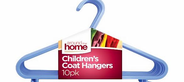 Around The Home 10 x Boys Childrens Baby Coat Hangers Clothes Hangers Blue