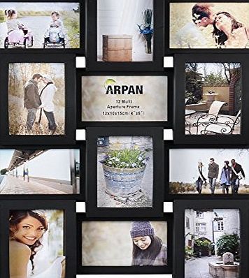 ARPAN Multi Aperture Photo Picture Frame - Holds 12 X 6X4 Photos