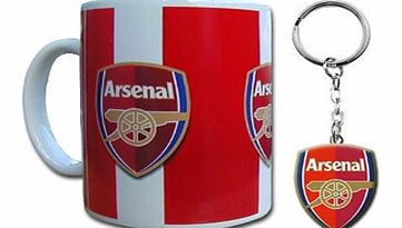 Arsenal Accessories  Arsenal FC Mug And Key Ring Set