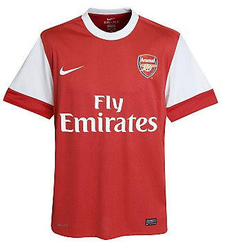 Arsenal Adidas 2010-11 Arsenal Home Nike Football Shirt (Kids)