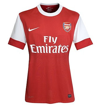 Arsenal Adidas 2010-11 Arsenal Home Nike Womens Football Shirt