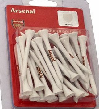 Arsenal F.C. Arsenal FC Official Golf Wooden Tees (Pack of 30) - White