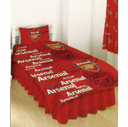 Arsenal FC Duvet Cover and Pillowcase Rotary Design Bedding - GREAT LOW PRICE