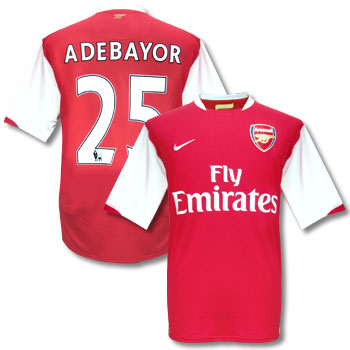 Nike 07-08 Arsenal home (Adebayor 25)