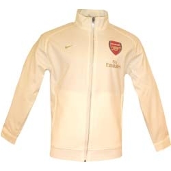 Official 07-08 Arsenal Lineup Jacket (White). Authentic Nike item available in sizes M L XL.