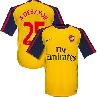 Arsenal Nike 08-09 Arsenal away (Adebayor 25)