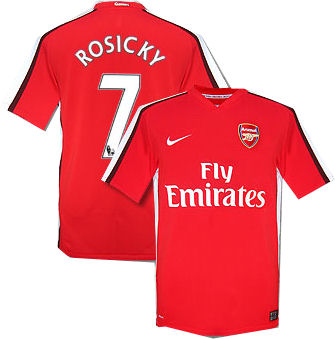 Nike 08-09 Arsenal home (Rosicky 7)