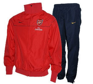 Nike 08-09 Arsenal Woven Warmup Suit (red) - Kids