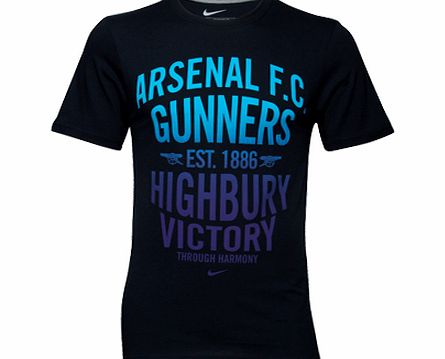 Arsenal Nike 2010-11 Arsenal Nike Core Printed Tee (Black)
