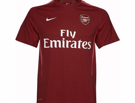 Arsenal Nike 2010-11 Arsenal Nike Training Shirt (Red/Wine)
